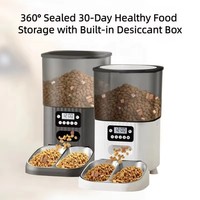 Distributeur automatique de nourriture intelligent AOJI 4L avec commande à distance par application, microchip, minuterie, en acier inoxydable 304, pour animaux de compagnie