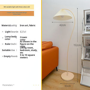 <span class=keywords><strong>Abat</strong></span>-<span class=keywords><strong>jour</strong></span> plissé de style crème <span class=keywords><strong>lampadaire</strong></span> <span class=keywords><strong>pour</strong></span> étude salon chambre table debout lampe d'ambiance - Product Image 6