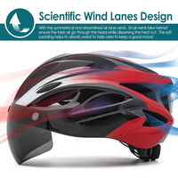 Lunettes de soleil pour vélo de route RS, casque de vélo avec lumière LED arrière