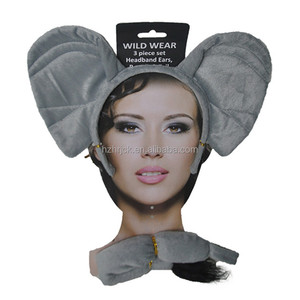 Accessoires pour déguisement d'animaux personnalisés d'Halloween, ensemble <span class=keywords><strong>de</strong></span> 2 pièces <span class=keywords><strong>de</strong></span> tigre, zèbre, souris, lion, chien, <span class=keywords><strong>loup</strong></span>, chat, éléphant, oreilles <span class=keywords><strong>de</strong></span> tigre, bandeau et queue - Product Image 6