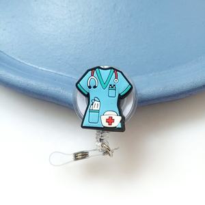 Promotion : Porte-badge rétractable <span class=keywords><strong>de</strong></span> 32 mm pour cartes d'identité professionnelles, destiné aux personnel médical, médecins et infirmières - Product Image 2