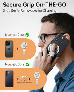 CNC Aluminum Alloy Magnetic <b>Phone</b> Grip Stand with <b>Ring</b> Holder for H7Pro - Product Image 4