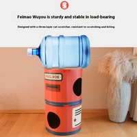 Maison à griffer pour chat durable avec condo pour chat intégré conception de boîte aux lettres double couche meubles en carton anti-rayures pour chat en gros