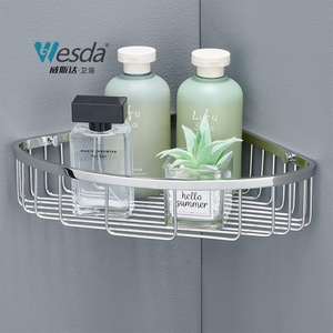 WESDA <span class=keywords><strong>Porte</strong></span>-<span class=keywords><strong>shampoing</strong></span> mural en acier inoxydable pour <span class=keywords><strong>baignoire</strong></span> Panier de douche d'angle Panier de rangement Étagères de salle de bain - Product Image 5