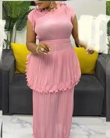 Robe plissée Miyake unie haut de gamme, coupe ample, grande taille, avec détails nœud