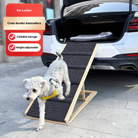 Rampe pour animaux de compagnie en tissu Oxford, design moderne et élégant, hauteur réglable, antidérapante, pliable, escalier pour chiens âgés pour accéder au lit ou au canapé