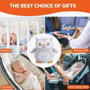 Sucette de sommeil de bébé hibou: veilleuse, 12 sons, enregistrement, Bluetooth, arrêt automatique, lavable-idéale pour les bébés et les tout-petits-<span class=keywords><strong>bruit</strong></span> blanc - Product Image 3