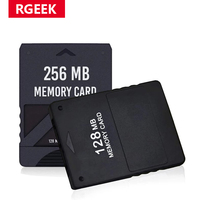 Carte mémoire RGEEK 128 Mo 256 Mo pour sauver les données de jeu, module pour Playstation 2 pour PS2 avec boîte de vente au détail