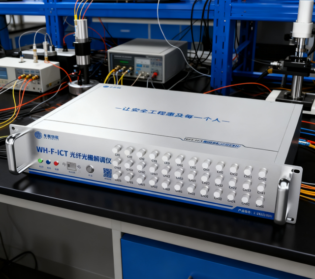 Multi-Channel Fiber Bragg Grating Sensor Interrogator High-Precision Optical Sensing SHM HUAHEIOT WH-F-ICT 3U Rack-Mounted for