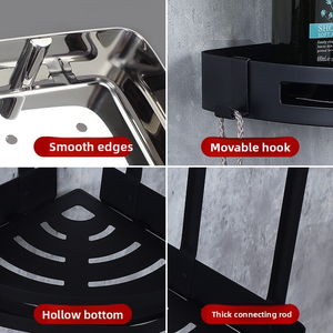 Étagère <span class=keywords><strong>de</strong></span> rangement <span class=keywords><strong>d</strong></span>'<span class=keywords><strong>angle</strong></span> murale en acier inoxydable au design moderne Étagères <span class=keywords><strong>de</strong></span> <span class=keywords><strong>douche</strong></span> <span class=keywords><strong>de</strong></span> salle <span class=keywords><strong>de</strong></span> bain pour la maison ou l'hôtel pour la cuisine - Product Image 6