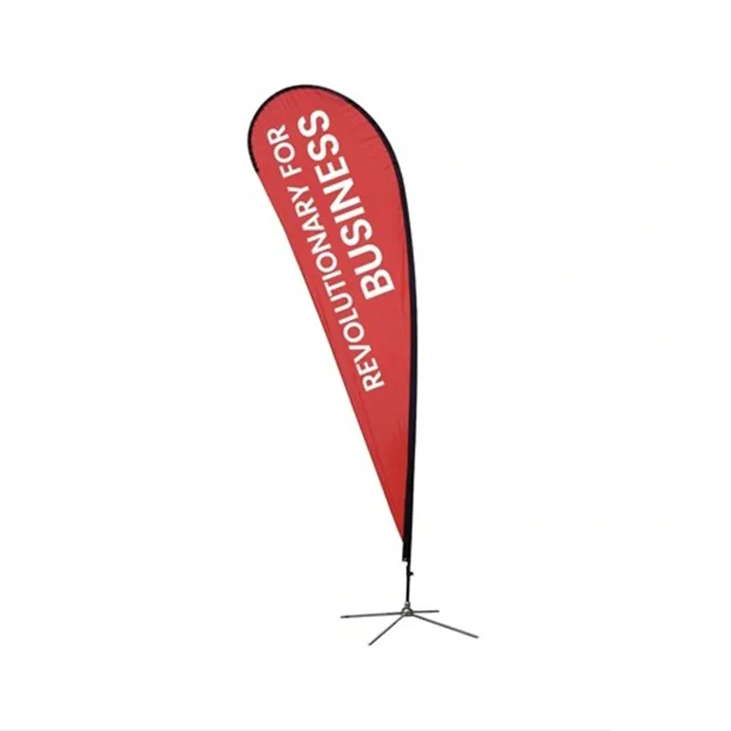 Advertising Feather Banner Swooper Flag Sign with Flag Pole Kit and Ground Stake