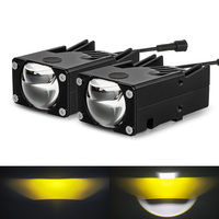 Faro Antiniebla LED Automotriz de Doble Haz Ultra Brillante Amarillo y Blanco de 140w, Proyector de 3 Pulgadas, IP68, Foco para Parrilla de Coche Todoterreno, 12v, para Parachoques
