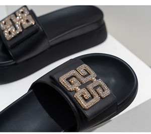 Sandales pour femmes en cuir véritable souple, antidérapantes et respirantes, à bout ouvert, style urbain tendance, dessus en cuir de vachette, printemps-automne - Product Image 5