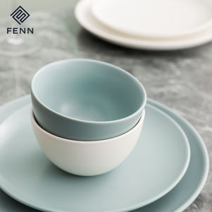 FENN Casa Nordic Moda Louça Céu Azul/Branco Cores Fruta Arroz Tigela Pratos Set Tigela Cerâmica Tigela para Casa e Cozinha - Product Image 5