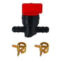 Kit de filtre à carburant en ligne avec vanne d'arrêt, collier de serrage à ressort pour tuyau, pièces de rechange pour tondeuse à gazon, filtre à carburant en ligne à boîtier transparent