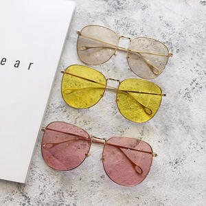 แว่นกันแดดทรงรี H1 012 กรอบสีทอง เลนส์สีโอเชียน ป้องกันรังสียูวี 400 สำหรับทุกเพศ รุ่น 3 เลนส์ AC - Product Image 5