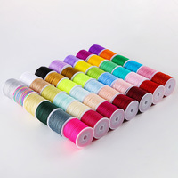 Cordon de macramé en satin tressé à la main de 0,8 mm, 100 % nylon, écologique, 110 yards, nœud chinois, fournitures de fabrication de bijoux DIY pour sacs