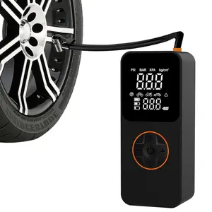 Mini điện 12V không dây kỹ thuật số máy bơm không khí xe đạp xe máy nén khí cho lốp xe lốp xe Bơm Xe Đạp di động xe lốp inflator