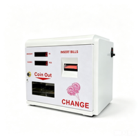 Machine de change automatique de pièces de monnaie de table, modèle QSL-V019, en métal et verre trempé pour salles de jeux d'arcade