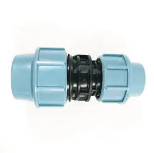 PP Compression Fitting-Wall Plate Elbow For PE PVC PPR Irrigation Pipes Casting Technics OEM Supported