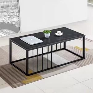 Venta Directa de Fábrica, Muebles para Sala de Estar, Mesa de Centro Económica de Pizarra con Estructura de Hierro, Patas Metálicas, Mesa para Café/Té - Product Image 2