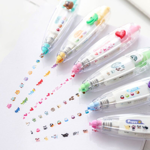 อุปกรณ์ตกแต่งเครื่องเขียนลายการ์ตูนลูกไม้อัดลายน่ารักสติกเกอร์ DIY สีสันสดใสและสนุกสนานเครื่องเขียนสำหรับนักเรียน