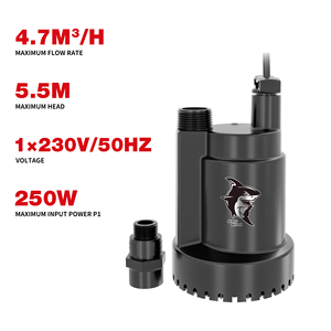 Pompe à eau utilitaire Connexion facile Sortie d'eau verticale Transfert d'eau Pompe utilitaire submersible pour sous-sols - Product Image 2