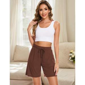 Shorts de pyjama personnalisés pour femmes, doux et confortables, pour l'été, avec cordon de serrage et poches - Product Image 5