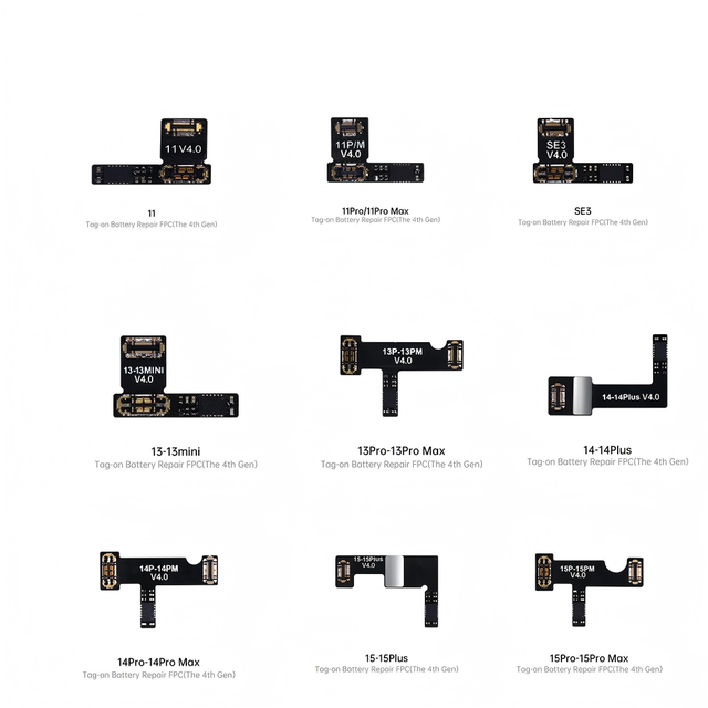 JCID Battery Repair Flex Cable for iPhone 11 12 13 14 15 Pro Max Tag on Battery Repair Flex Cable