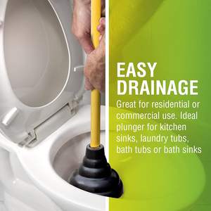 Desatascador de Inodoro de Goma de Doble Empuje, Resistente y Flexible, para Baños, Cocinas, Duchas y Bañeras, Elimina Obstrucciones Fácilmente - Product Image 5