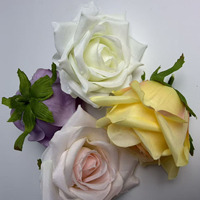 YL Günstige Großhandelspreise Handgefertigte Seiden-Kunstrose Blumenkopf 9cm Durchmesser für Hochzeit und Heimdekoration