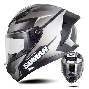 SOMAN Integralhelm DOT-Zertifiziert Vollständig Abdeckender Motorradhelm für Männer und Frauen mit Transparenter Linse Motorrad-Fahrhelm Roller - Product Image 6