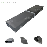 Conduit de ventilation en plastique PP rectangulaire à 90 degrés et raccords de canal plat