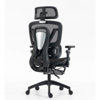 Silla de Oficina Ergonómica de Malla Resistente, Capacidad de 200 kg, Respaldo Alto, Reposacabezas Ajustable, Soporte Lumbar, Giratoria, para Oficina en Casa y Computadora