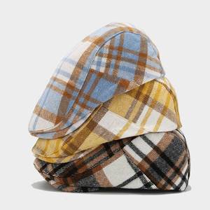 Autumn Winter Fashion Plaid Ivy Cap <b>Hat</b> Classic England Ivy Beret <b>Hat</b> High Quality Vintage Ivy <b>Hats</b> - Product Image 1