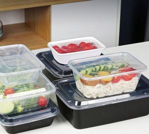 Boîte à lunch rectangulaire transparente de 1000 ml avec couvercle, en plastique PP jetable, compatible micro-ondes, personnalisable avec logo, disponible en OEM/ODM – Meilleures ventes - Product Image 3
