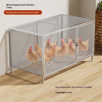 Poulailler respirant en fer pour l'intérieur et l'extérieur, grande cage de collecte d'œufs avec filet métallique