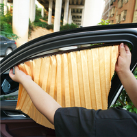 Rideau pare-soleil plissée pour voiture, Protection anti-uv, vitre latérale de pare-soleil magnétique pour véhicule