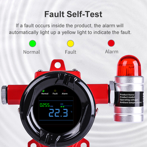 Détecteur de gaz toxique et combustible à haute précision fixe RTTPP DR600, alimentation industrielle 24V CC, durée de vie du capteur de 2 à 3 ans, alarme de fuite, moniteur - Product Image 2