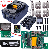 Kit de batterie MAKITA 18V 10 cellules 18650 avec affichage numérique