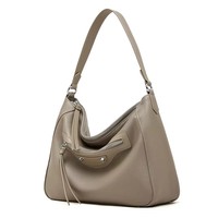 Tas Ransel Hobo Kulit Asli Vintage Korea Musim Gugur Kapasitas Besar Tas Selempang Wanita