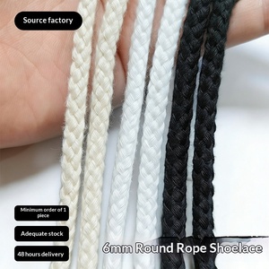 <span class=keywords><strong>Cordones</strong></span> de algodón trenzados personalizados de 12 mm, <span class=keywords><strong>cordones</strong></span> de algodón y cáñamo más gruesos para <span class=keywords><strong>AF1</strong></span> - Product Image 3