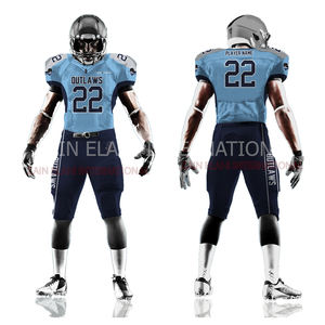 Uniformes de fútbol americano personalizados de alta calidad Unisex de talla grande nuevo diseño de secado rápido transpirable manga corta práctica Jersey - Product Image 5