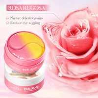 SADOER Rose hydratant nourrissant masque pour les yeux mélangé avec deux couleurs améliorer les cernes laxité périoculaire produits de soins de la peau des yeux