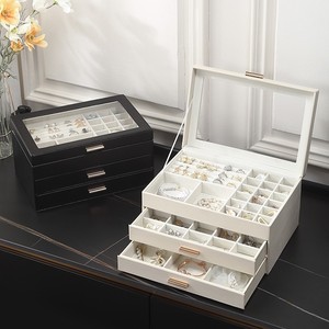 Spot New High-end European-style Princess Large-capacity Jewelry <b>Storage</b> Box Window Jewelry Boxes and Displays - Product Image 3