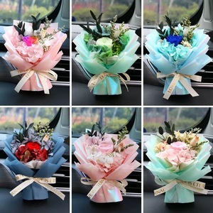 ช่อดอกไม้เป่าลมสำหรับแต่งรถอุปกรณ์ตกแต่งช่อดอกไม้แบบหนีบภายในรถ - Product Image 4