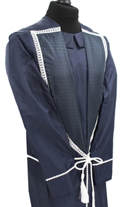 Robe funéraire à col à revers pour hommes, vêtement funéraire de style robe pour adultes décédés, <span class=keywords><strong>tenue</strong></span> de cercueil en satin doux - Product Image 2