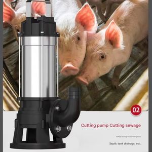 2 Inch Stainless Steel Submersible Sewage Pump Self-Priming Electric Motor Features Aquaculture Aerators Gear Bearing Core - Product Image 6