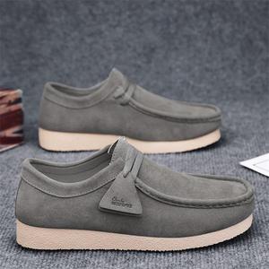 Soft Soled Casual Leather <b>Shoes</b> British Retro Style Lightweight and Non Slip Waterproof Thick Soled <b>Work</b> Board <b>Shoes</b> for <b>Men</b> - Product Image 6