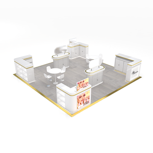 20 Fuß Maßgefertigter Edelstahl-Kosmetikschrank <span class=keywords><strong>Make</strong></span>-<span class=keywords><strong>up</strong></span>-Display Werbe-Ausstellungsstand - Product Image 1
